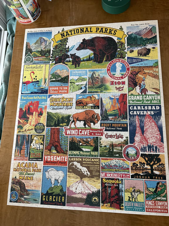 Vintage National Parks Puzzle from Uncommon Goods. Customer submitted image.