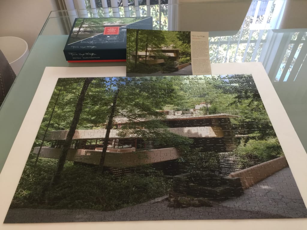 Frank Lloyd Wright Double Sided Puzzle from Uncommon Goods. Customer submitted image.