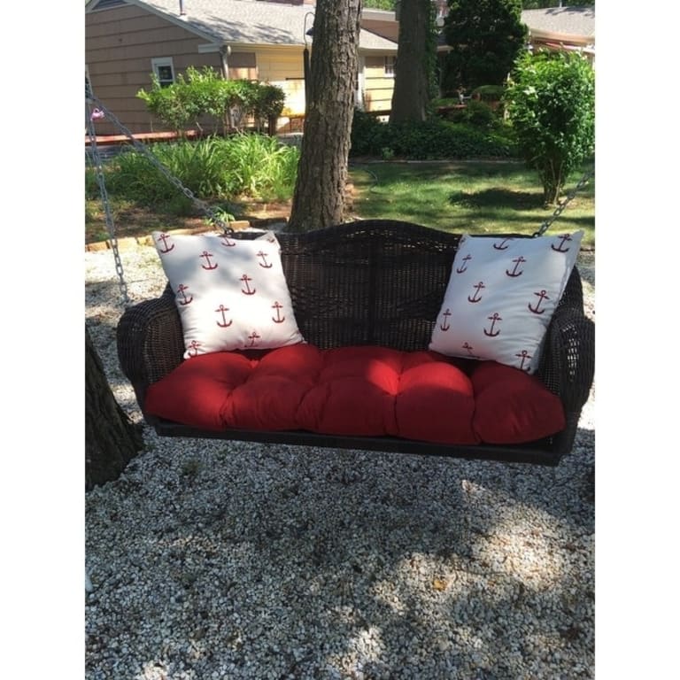 Maui Resin Wicker Hanging Loveseat Swing Bed Bath & Beyond 5093606