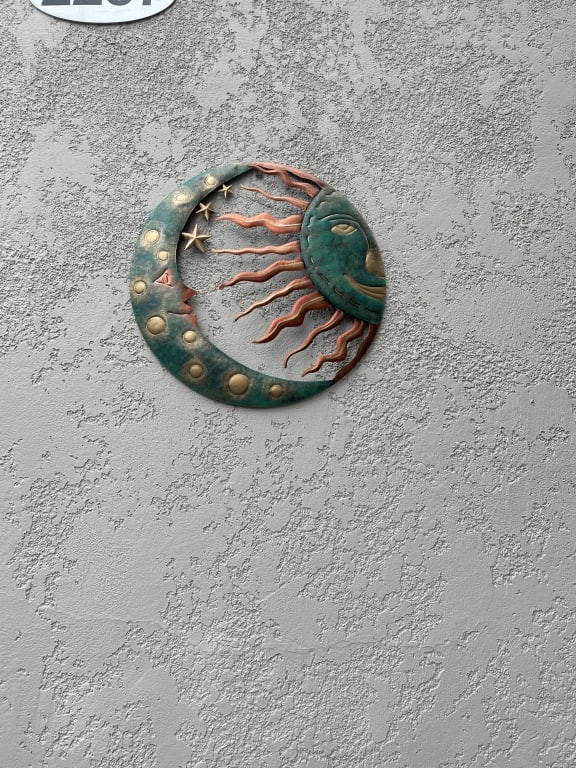 Moon & Sun Face Outdoor Wall Decor, 24"