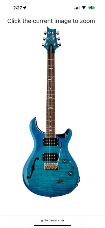 PRS SE Custom 24 Semi-Hollow Piezo Electric Guitar Vintage