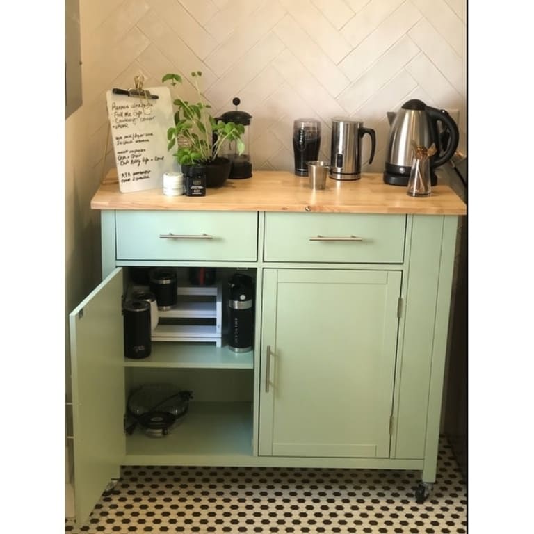 Crosley Savannah Wood Top Drop Leaf Kitchen Island/Cart 30"d x 42"w x