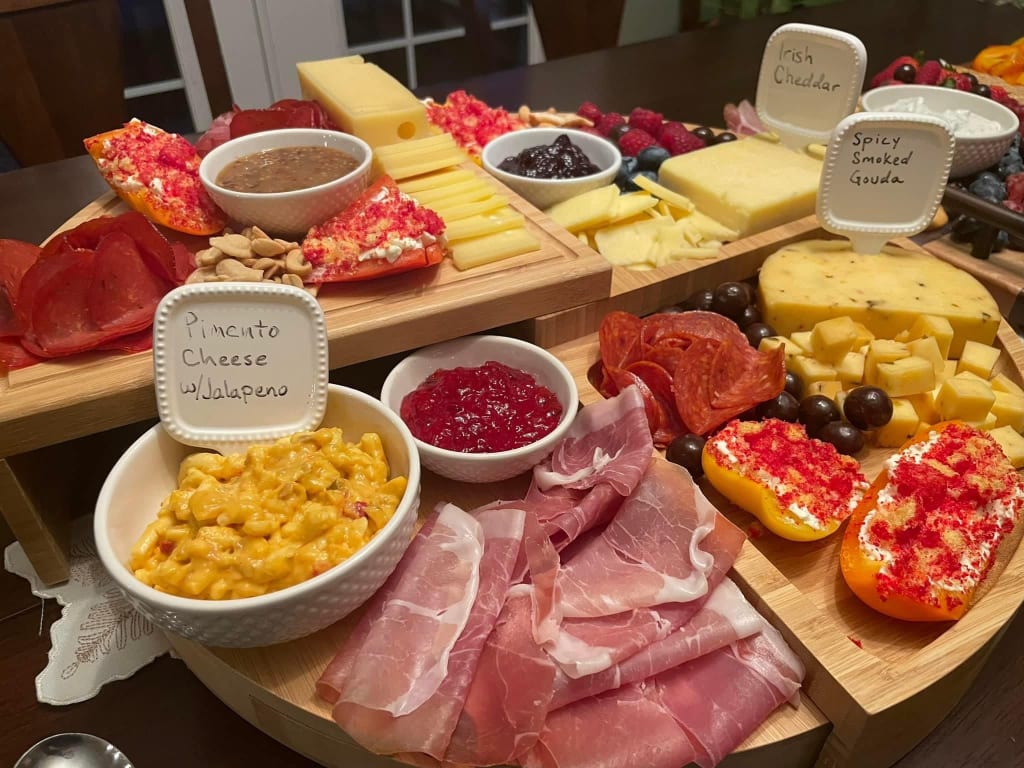 Compact Swivel Cheese Board with Knives from Uncommon Goods. Customer submitted image.