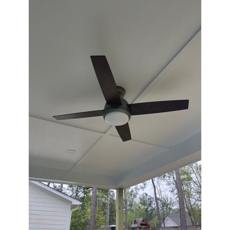 Hunter 52" Oceana Outdoor Ceiling Fan w/LED Light, Wall Control - Wet