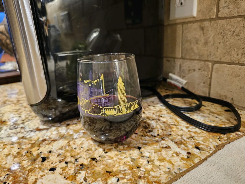 College Cityscape Wine Glasses - Set of 2 from Uncommon Goods. Customer submitted image.