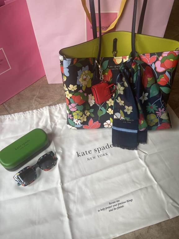 Kate Spade New York All Day Floral Medley Printed PVC Large Tote