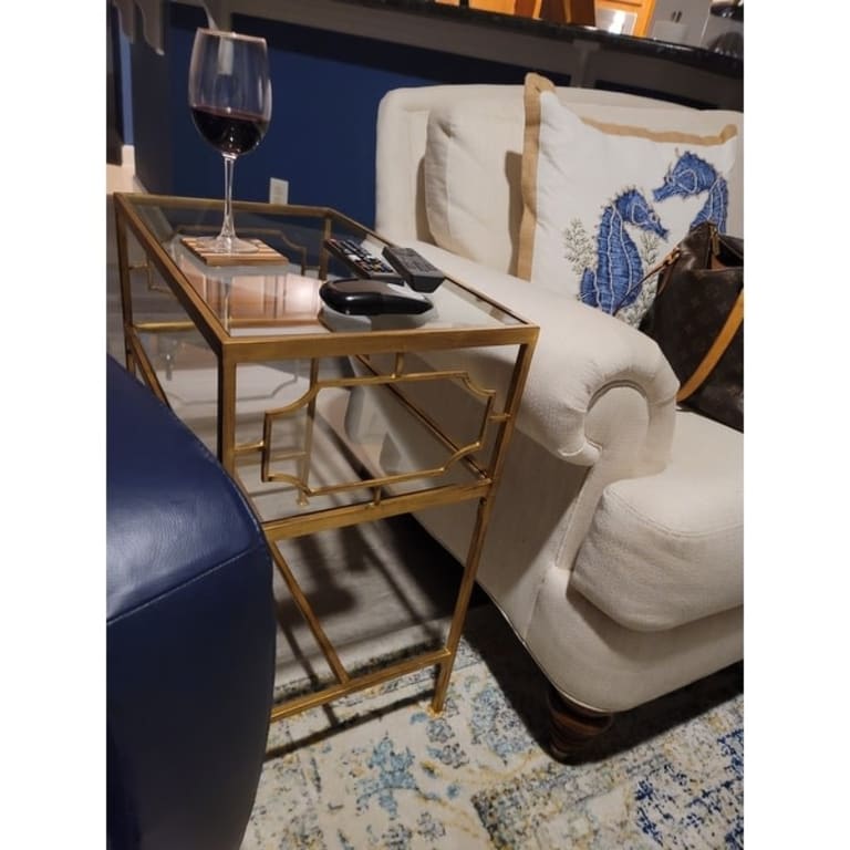 Uttermost Genell Gold Leaf Side Table Bed Bath & Beyond 8595313