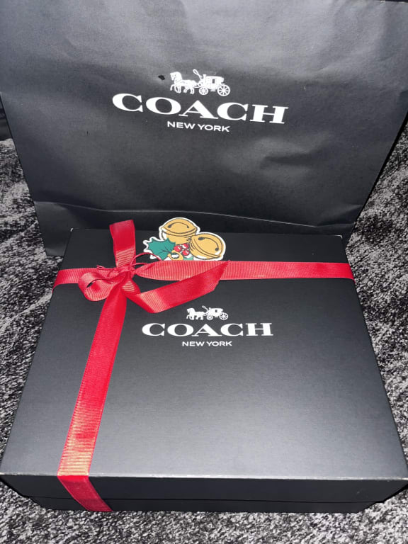 COACH®  Leather Covered Chain Strap