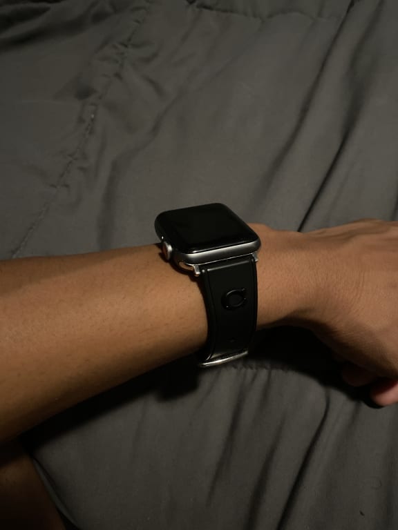 Coach Apple Watch Strap, 42 Mm And 44 Mm - Black