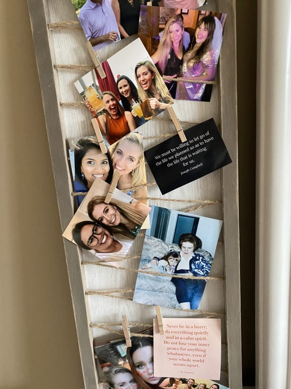 10X28 String Collage With Clothespin Photo Clips | At Home