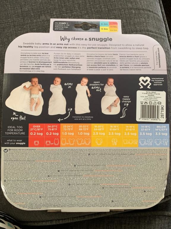 Baby Sleeping Tommee Tippee Gro Bag 1.0 Tog Tommee Tippee Baby Sleep Bag, The Original Grobag, Soft Bamboo-Rich Fabric,  OEKO-TEX Approved Wadding, 18-36m, Tog, Moon Child Baby  Products