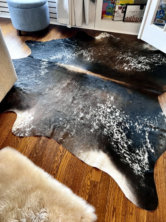 Customer Image Captioned: Beautiful multi colored cowhide
