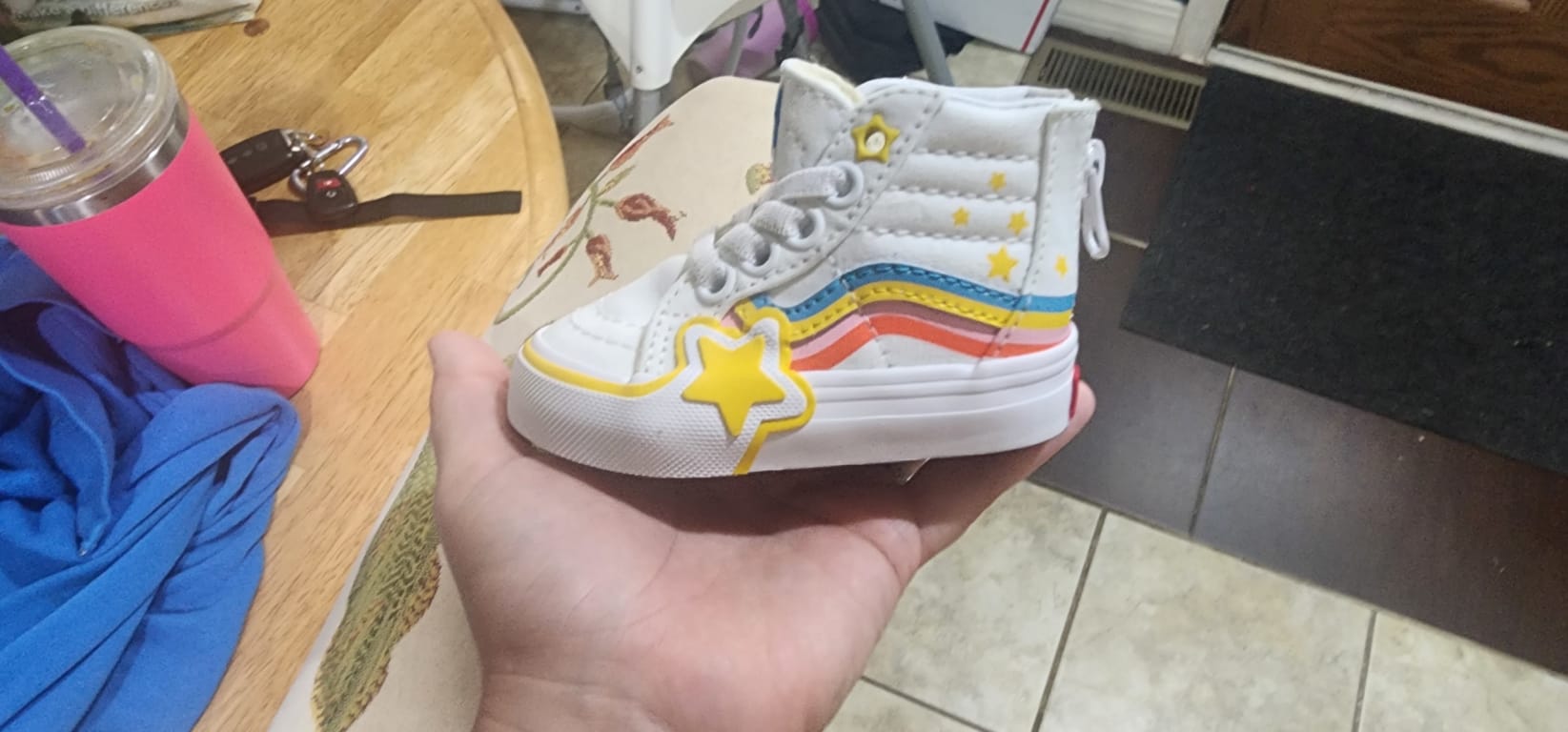 Toddler Sk8-Hi Star Rainbow Zip Glow Shoe