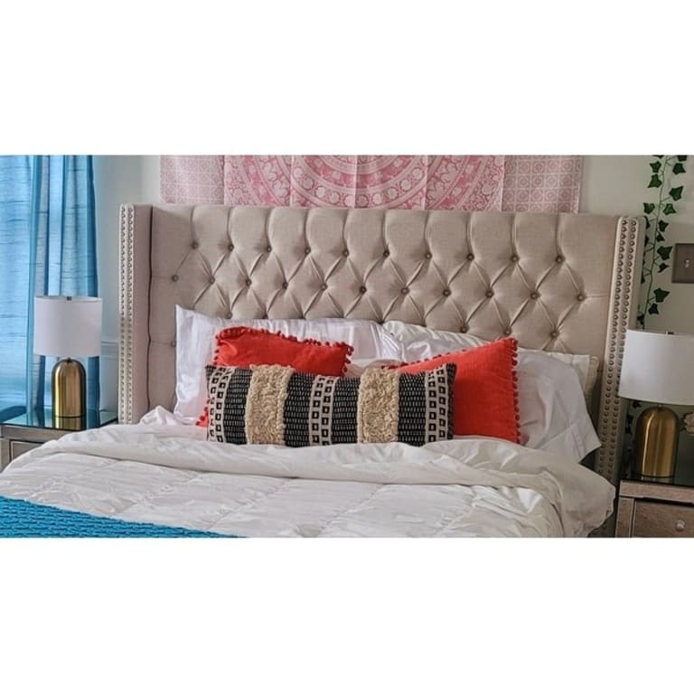 Madison Park Baldwin Upholstered Headboard On Sale Bed Bath