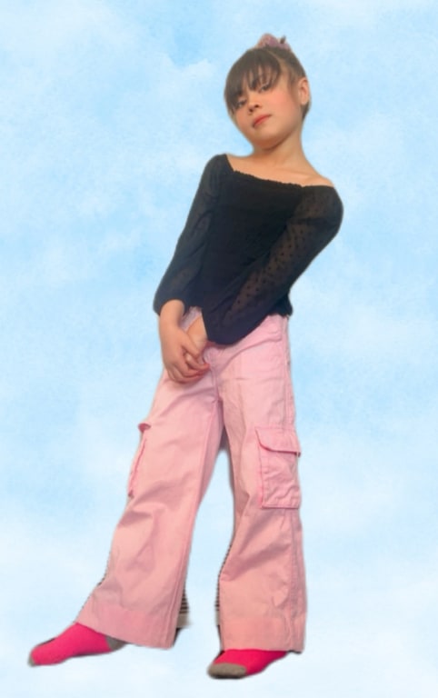 Mid-Rise Wide-Leg Cargo Pants for Girls