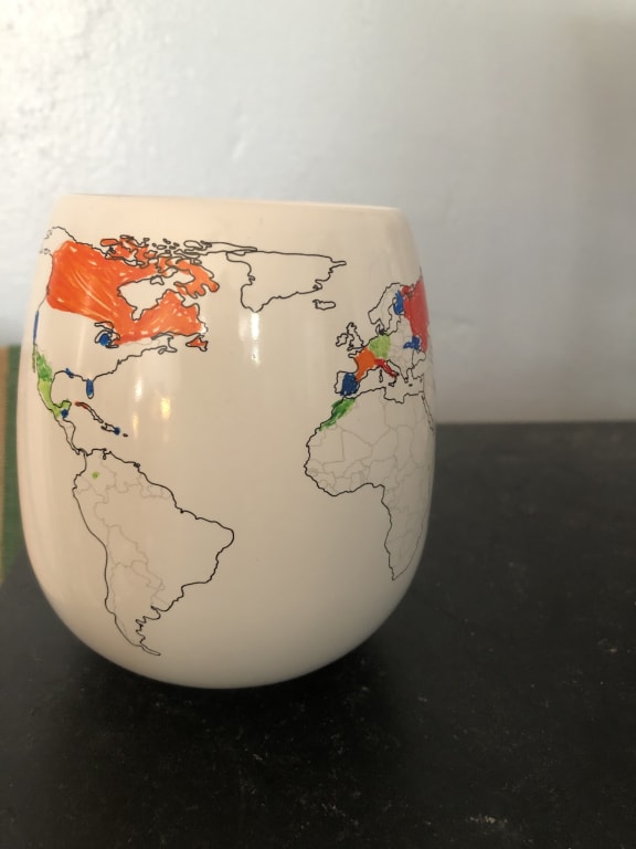 Color Map Mug from Uncommon Goods. Customer submitted image.
