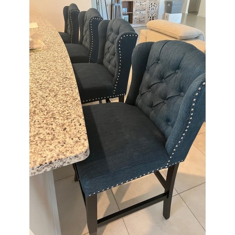 Foxcroft Wingback Counter Stool (Set of 2) by Christopher Knight Home