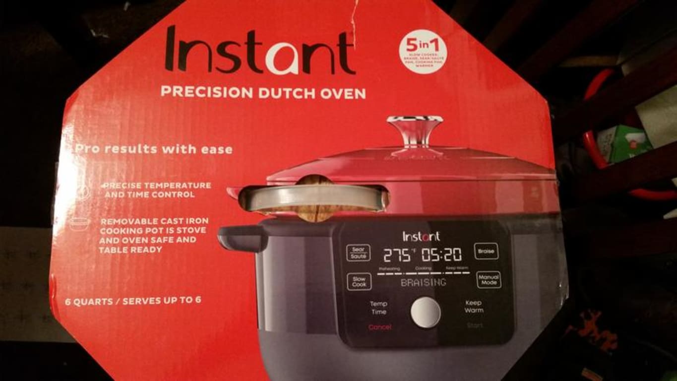 Instant Pot Precision 6-quart Electric 5-in-1 Cast Iron Dutch Oven