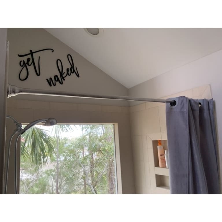 Kingston Brass Chrome Adjustable Shower Curtain Rod On Sale Bed