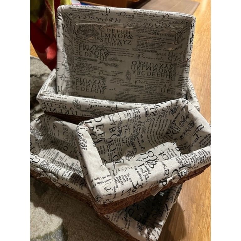 Juvale Wicker Basket 5 Pack Storage Baskets for Shelves with Woven