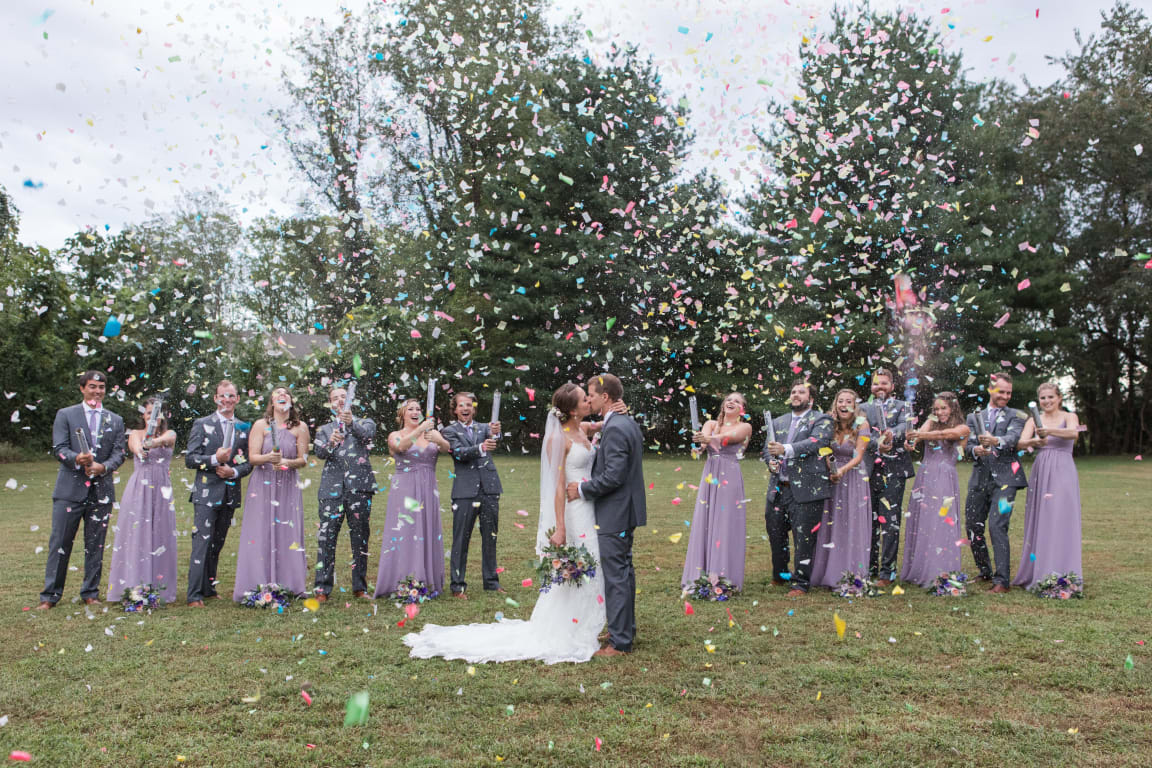 MultiColor Wedding Confetti Cannon Superior Celebrations