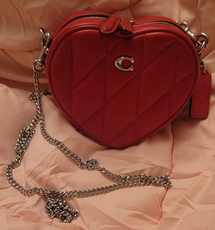 red coach heart purse