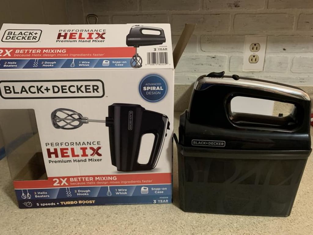 Black & Decker Helix 5Speed Hand Mixer, Black