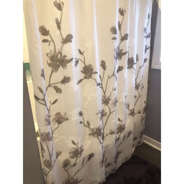 Madison Park Sylvan Floral Printed Burnout Shower Curtain Bed Bath