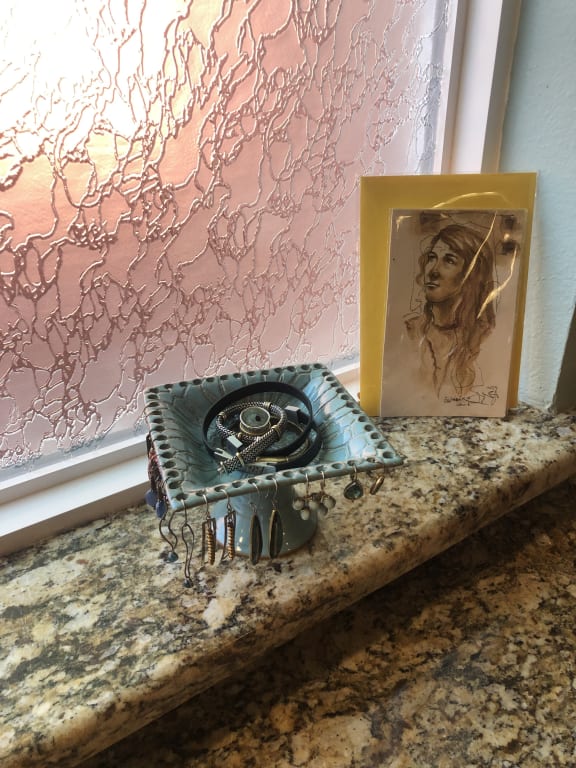 Pedestal Jewelry Holder from Uncommon Goods. Customer submitted image.
