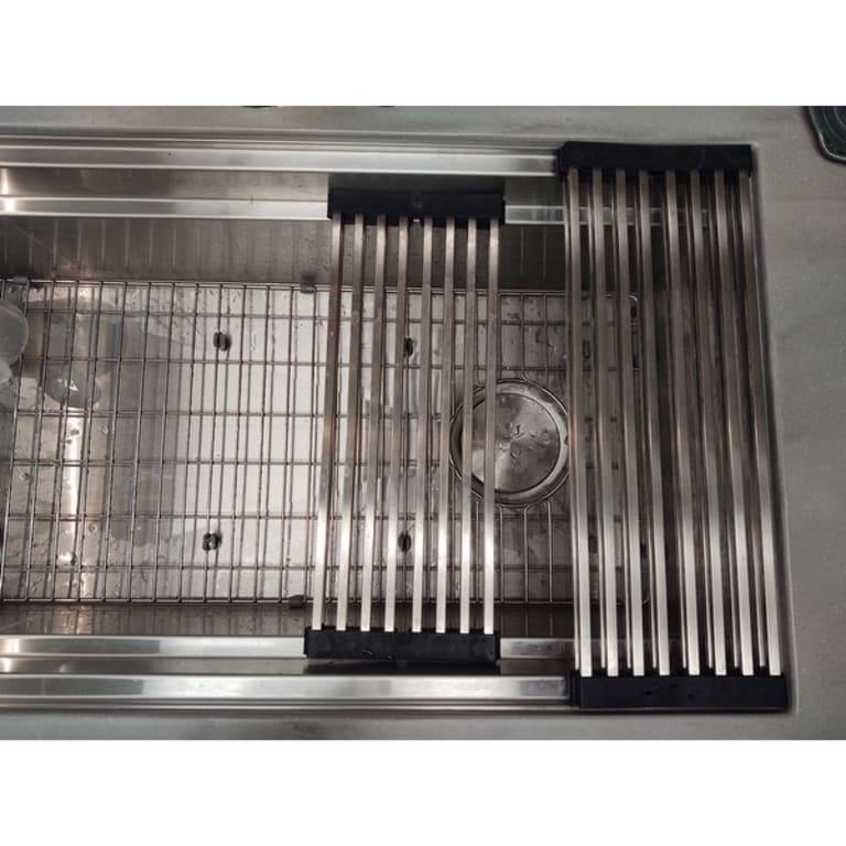 Ruvati Stainless Steel and Silicone Foldable Drying Rack for