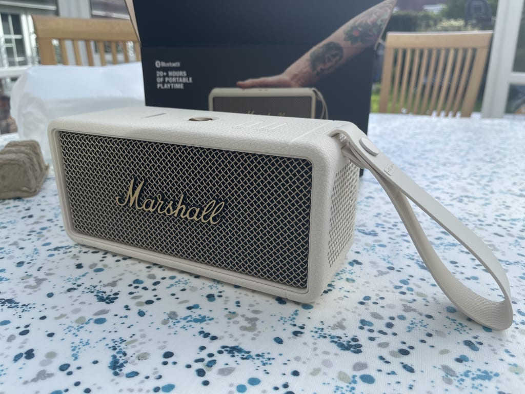 Marshall Middleton Portable Bluetooth Speaker, Natural Cream