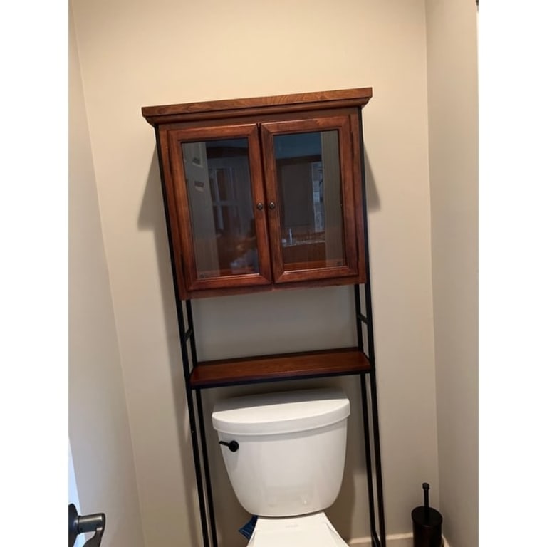 Leighton Bathroom Collection 3Tier Spacesaver with Glass Doors On