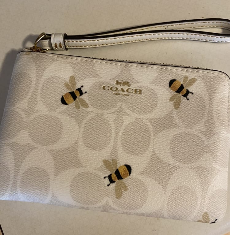 Coach+CA785+Ditsy+Floral+Corner+Zip+Wristlet+Small+Clutch+Pink+Multicolor  for sale online