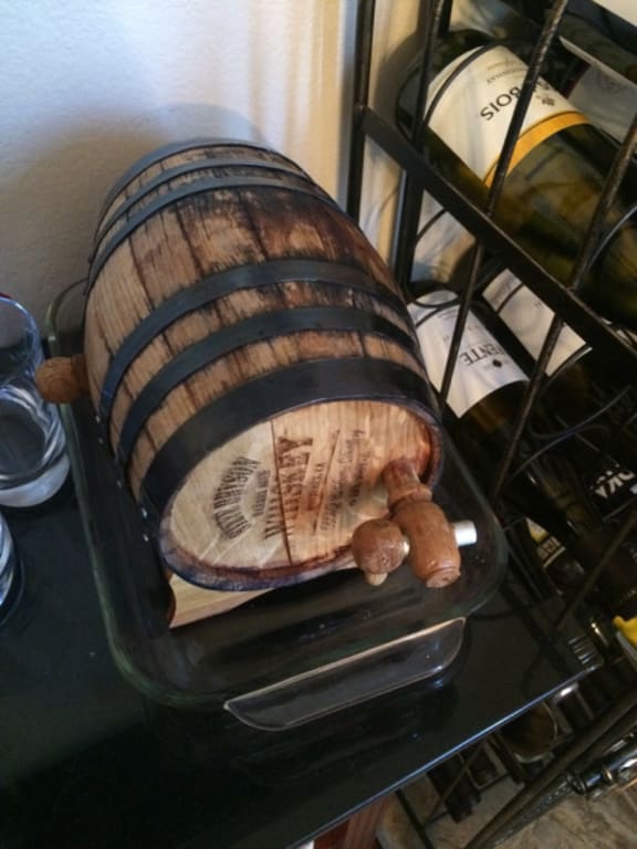 Personalized Wine Barrel from Uncommon Goods. Customer submitted image.
