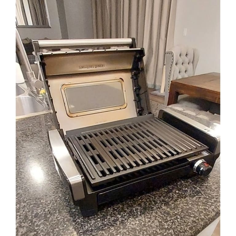 Hamilton Beach Indoor Searing Grill with Lid Window On Sale Bed