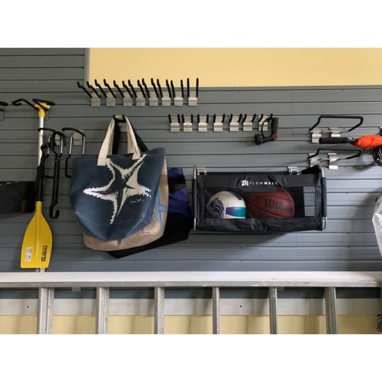 21 Piece Slatwall Panel, Hook, Bin Storage Set Silver Slat Wall On Sale Bed Bath & Beyond