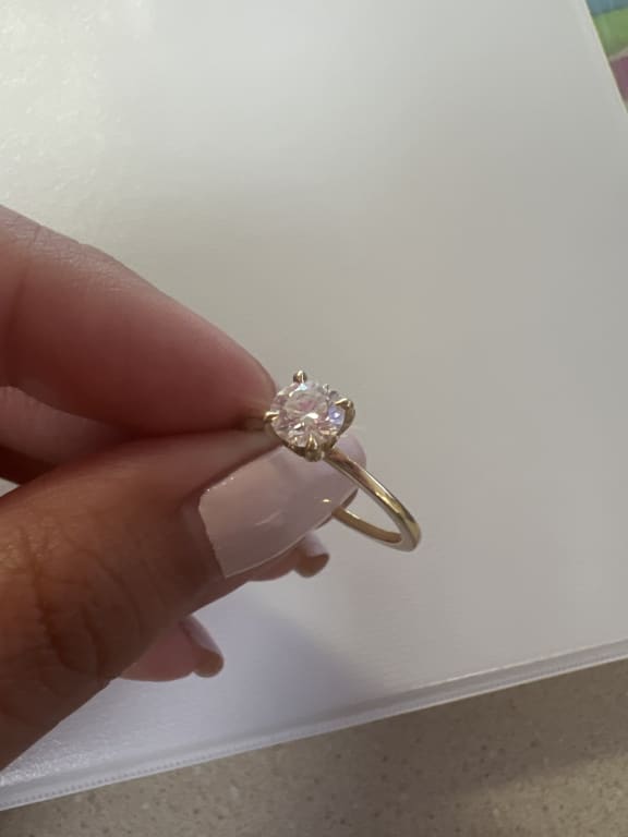 Diamond Accented Petal Ring, Petal