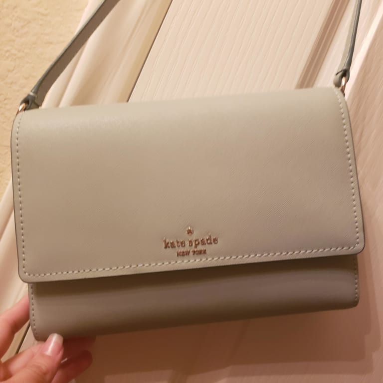 KATE SPADE COVE STREET DODY MEDIUM FLAP CROSSBODY BAG LEATHER , TAUPE  ~~NEW~~