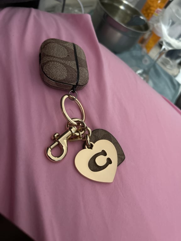 Coach Keychain Coach Accessorieskeyring Leather and Metal 