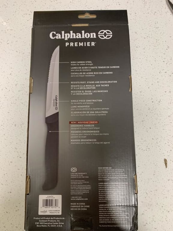 Calphalon Premier Cutlery SharpIN(TM) 8pc Steak Knife Set Bed Bath