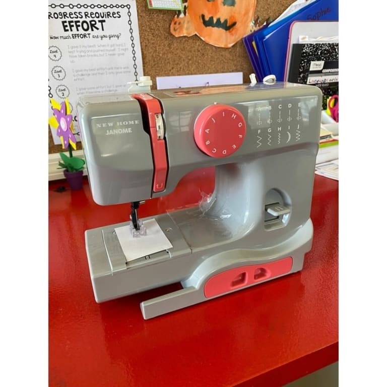 Janome Graceful Grey Basic, EasytoUse, 10stitch Portable, 5 lb Compact Sewing Machine with