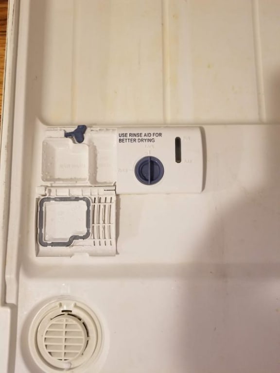 Installed Detergent Dispenser.