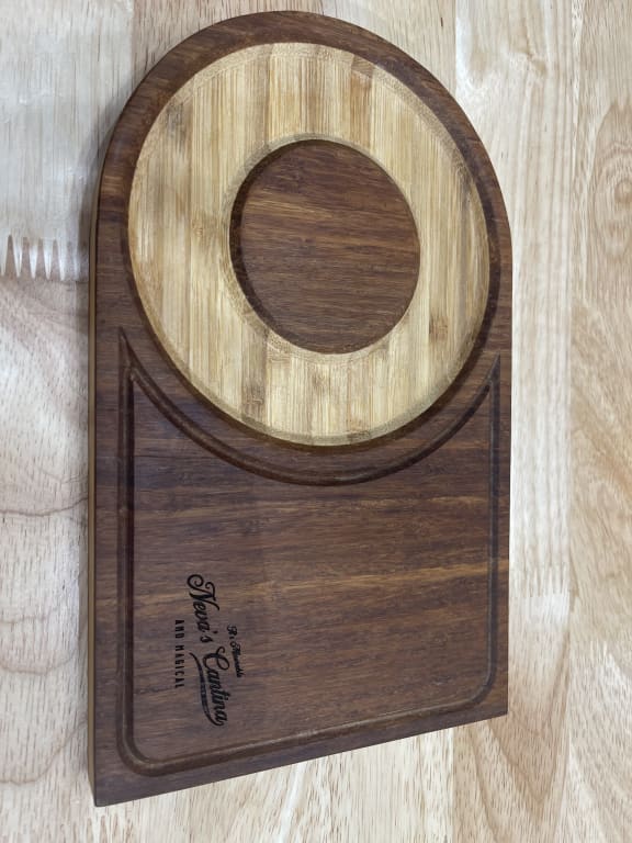 Personalized Home Bar Rimming Board from Uncommon Goods. Customer submitted image.