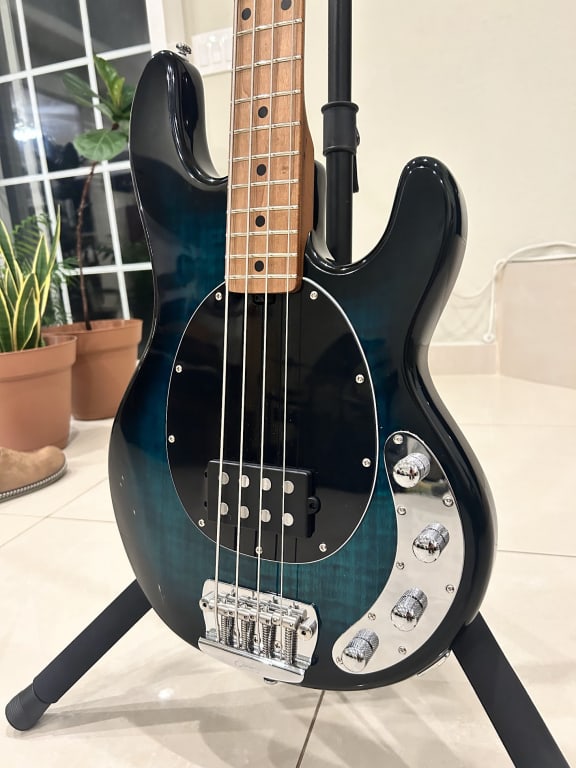 Sterling by Music Man StingRay Ray34 Flame Maple Electric Bass