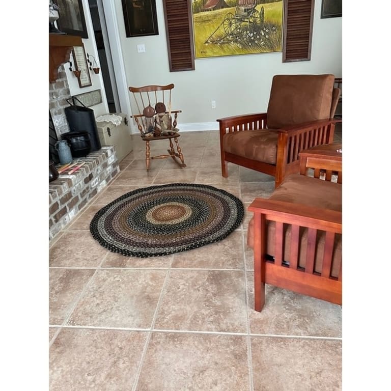 SAFAVIEH Handmade Braided Jo Americana Country Casual Rug Bed Bath