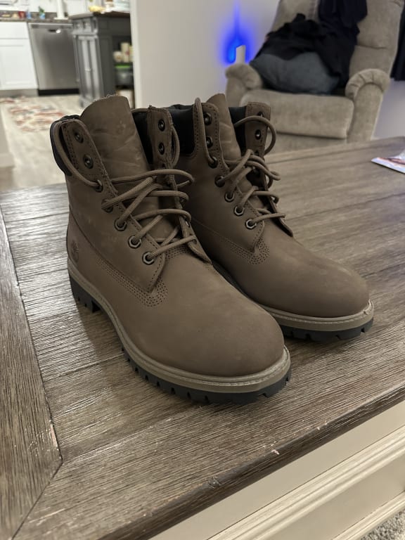 Men's Premium 6-Inch Lace-Up Waterproof Boots - Olive Men's Premium 6-Inch Lace-Up Waterproof Boots - Olive