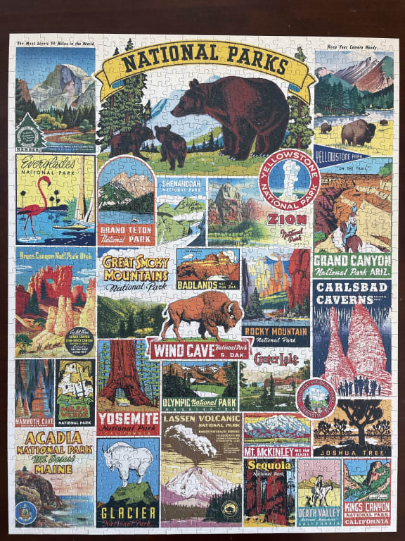 Vintage National Parks Puzzle from Uncommon Goods. Customer submitted image.