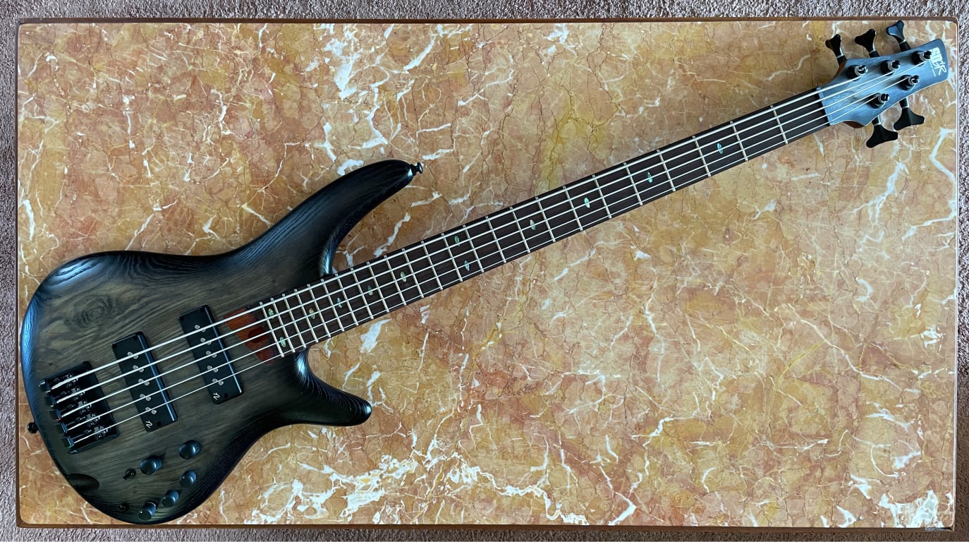 Ibanez SR605E 5-String Electric Bass Guitar Black Stained Ibanez SR605E 5-String Electric Bass Guitar Black Stained