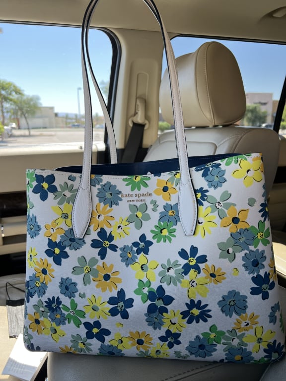 All Day Floral Medley Large Zip Top Tote