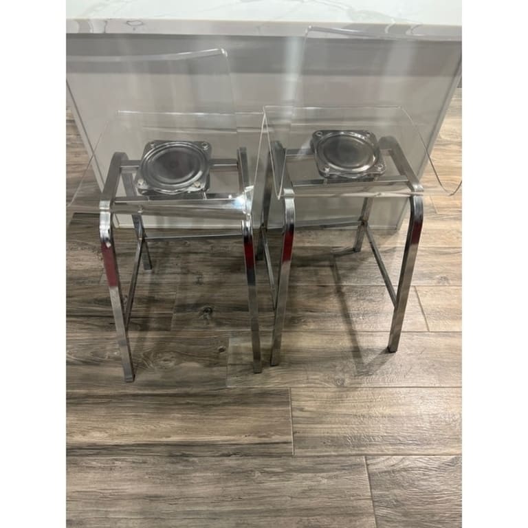 Miles Acrylic Swivel High Back Bar Stools (Set of 2) by iNSPIRE Q Bold On Sale Bed Bath